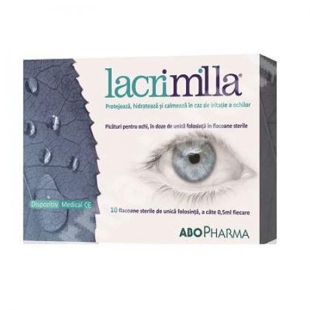 Picaturi pentru ochi - Lacrimilla, 10 flacoane, ABOPharma