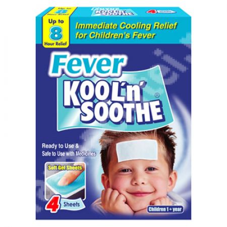 Plasturi reci pentru febra copiilor Kool 'n' Soothe, 4 bucati, Kobayashi