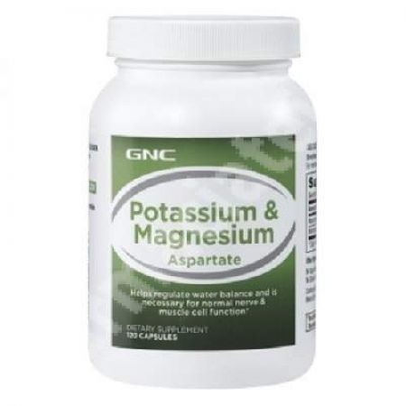 Potasiu si Magneziu Aspartat 250 mg (257212), 120 capsule, GNC
