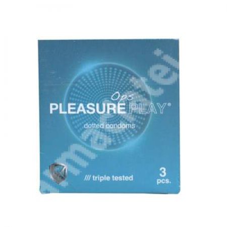 Prezervative Pleasure Play Dotted, 3 bucati, Ops