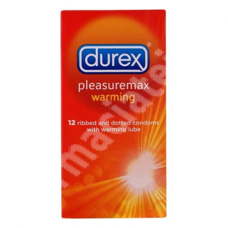 Prezervative Pleasuremax Warming, 12 bucati, Durex