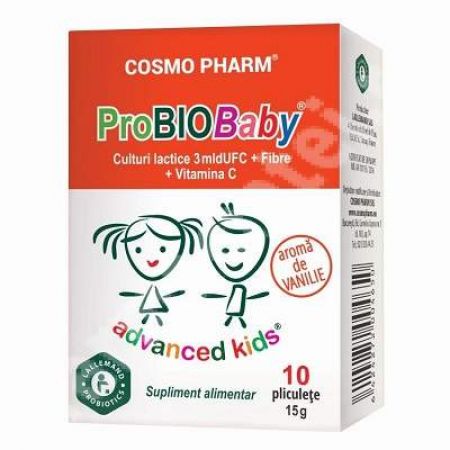 ProBioBaby Advanced Kids, 10 plicuri, Cosmopharm