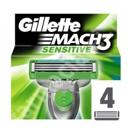 Rezerve Gillette Mach3 Sensitive, 4 bucati, P&G