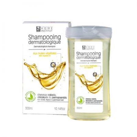 Sampon dermatologic pentru par vopsit, decolorat si permanent cu extract de ulei vegetal, 300 ml, Home Institut Paris