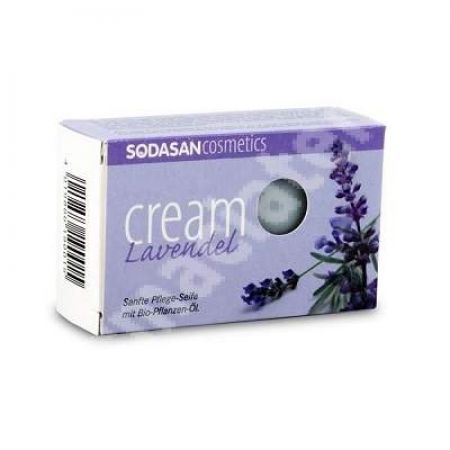 Sapun bio Cream Lavanda, 100 g, Sodasan Cosmetics