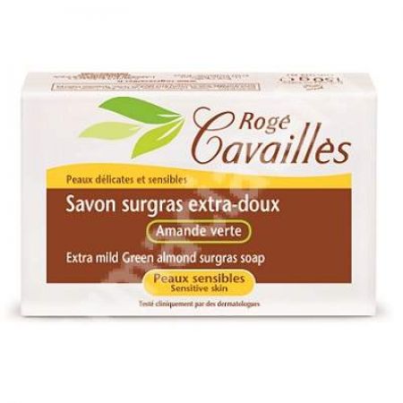 Sapun surgras extra-delicat cu migdale verzi pentru piele sensibila, 250 g, Roge Cavailles