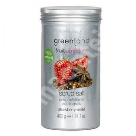 Sare exfolianta cu capsuni si anason, 400 g, Greenland