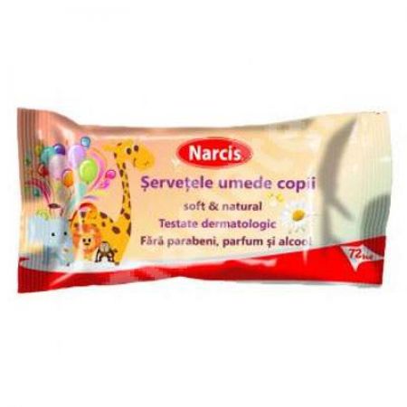 Servetele umede pentru copii, 72 bucati, Narcis