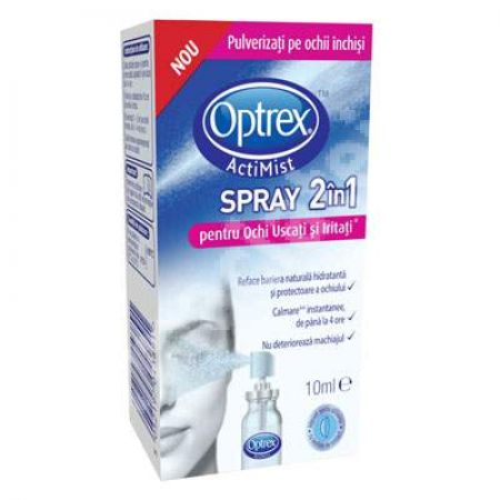 Spray 2in1 pentru ochi uscati si iritati Optrex Actimist, 10 ml, Reckitt Benckiser Healthcare