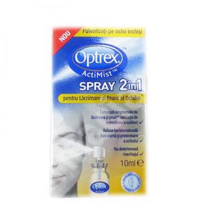 Spray oftalmic 2 in 1 pentru lacrimare si prurit Optrex Actimist, 10 ml, Reckitt Benckiser Healthcare