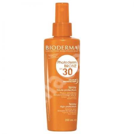 Spray cu SPF 30 Photoderm Bronz, 200 ml, Bioderma