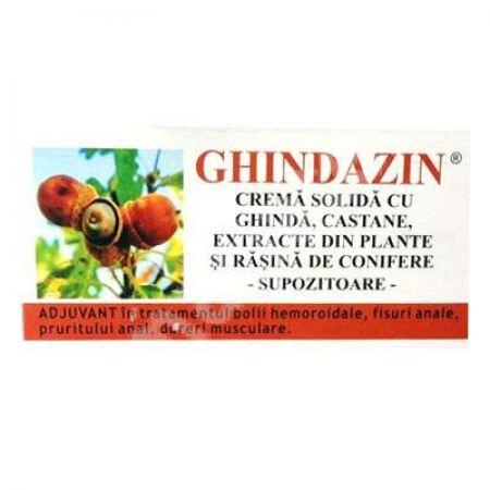 Supozitoare cu ghinda, castane, plante si rasina de conifere Ghindazin, 10 bucati, Elzin Plant