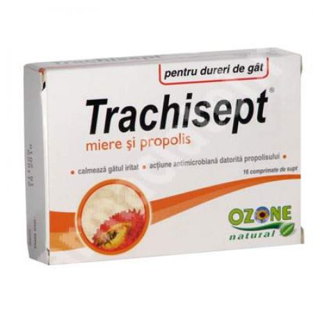 Trachisept miere si propolis, 16 comprimate, Ozone Laboratories