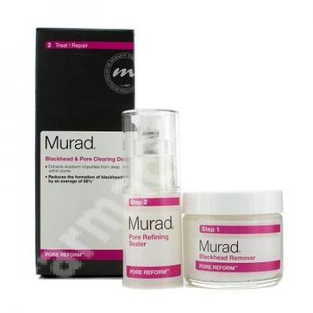 Tratament cu actiune rapida in 2 pasi Blackhead & Pore Clearing Duo, 50 g + 15 ml, Murad
