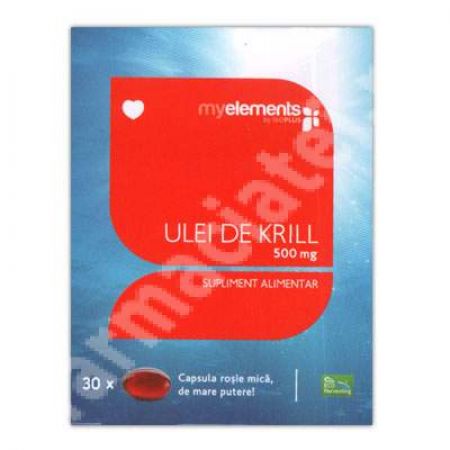 Ulei de krill 500mg MyElements, 30 capsule, Iso Plus Natural