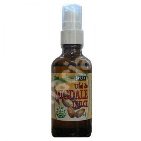 Ulei de Migdale Dulci presat la rece spray, 50 ml, Herbavit