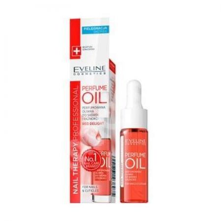 Ulei parfumat pentru unghii si cuticule Nail Therapy Red Delight, 12 ml, Eveline Cosmetics