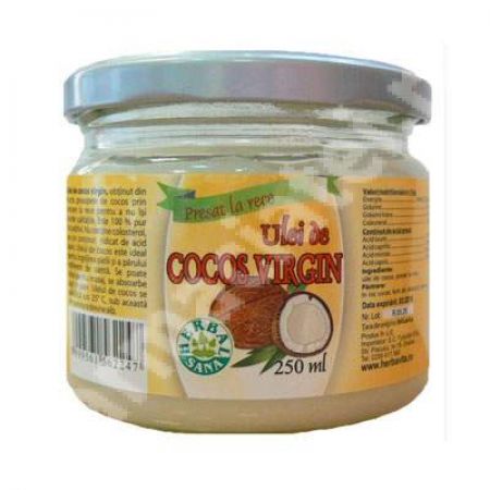 Ulei virgin de cocos, 250 ml - Herbavit