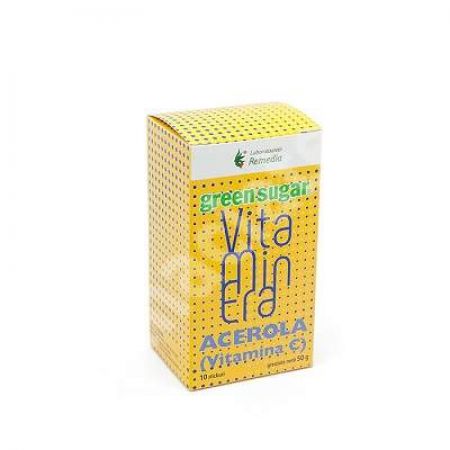 Vitaminera cu Acerola si Green Sugar (10 stickuri), Remedia