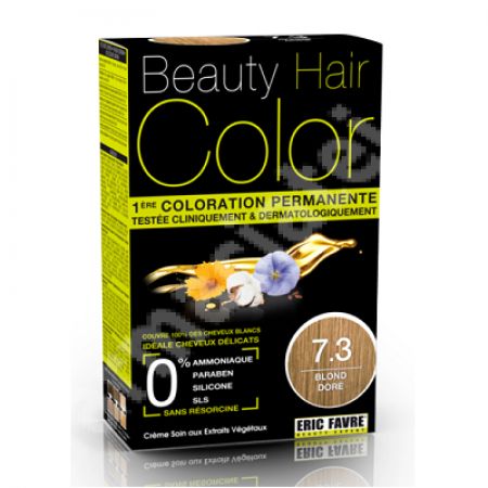 Vopsea de par Blond Dore, Nuanta 7.3, 160 ml, Beauty Hair Color