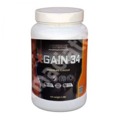 XGain 34 cu aroma de ciocolata, 1 kg, Xpldodegain Nutrition