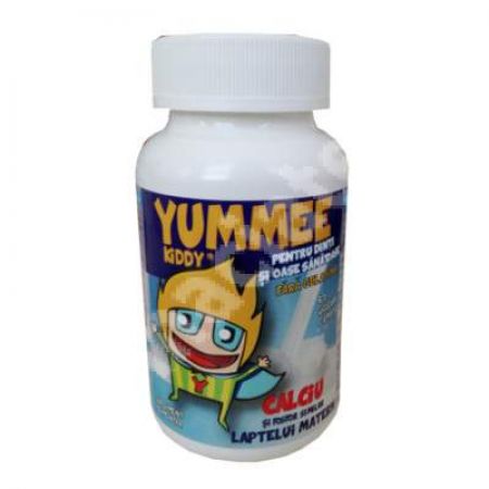 Yummee Kiddy pentru dinti sanatosi cu calciu si fosfor, 60 jeleuri, Farmex Company