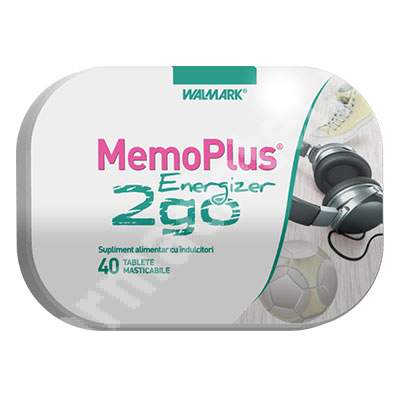 Memoplus Energizer 2 Go, 40  tablete masticabile, Walmark