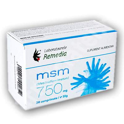 Msm 750mg, 50 comprimate, Remedia