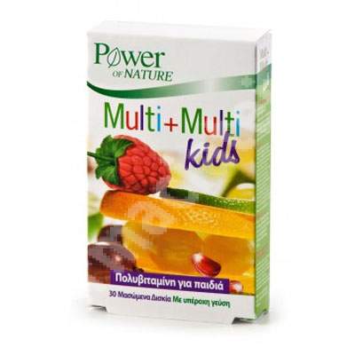 Multivitamine pentru copii Multi+Multi Kids, 30 tablete masticabile, Power Of Nature