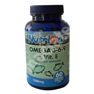Omega 3-6-9 + Vitamina E, 1200 mg, 60 capsule, Nutrimas