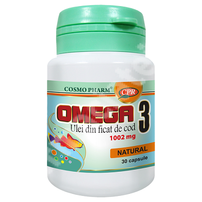 Omega 3 ulei din ficat de cod, 30 capsule, Cosmopharm