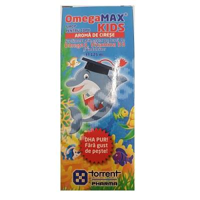 OmegaMax Kids sirop cu aroma de cirese, 125 ml, Torrent Pharma