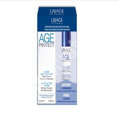 Pachet AGE PROTECT Crema antiaging multi-action, 40ml + Serum 10ml, Uriage