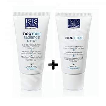 Pachet Crema NeoTone Radiance SPF 50, 30 ml + Serum depigmentant NeoTone, 25 ml, IsisPharma