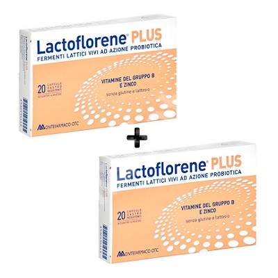 Pachet Lactoflorene Plus, 20 + 20 capsule, Montefarmaco