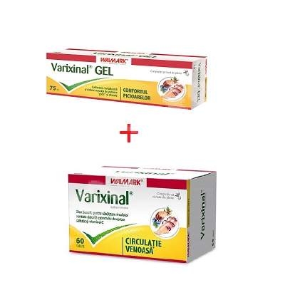 Pachet Varixinal, 60 tablete + Varixinal Gel, 75 ml, Walmar : Farmacia Tei