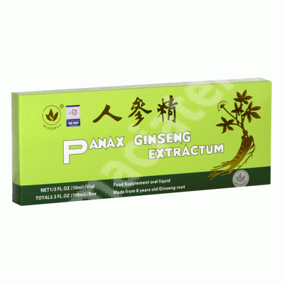 Panax Ginseng extractum, 10 fiole, China