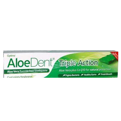 Pasta de dinti AloeDent Triple Action, 100 ml, Optima