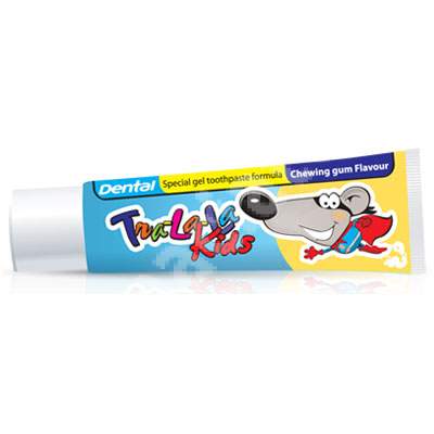Pasta de dinti anticarie pentru copii aroma de guma Tra-La-La, 50 ml, Dental
