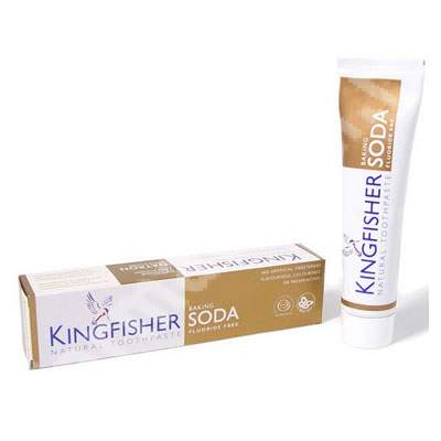 Pasta de dinti naturala cu sodiu pentru albitul dintilor fara fluor, 100 ml, Kingfisher