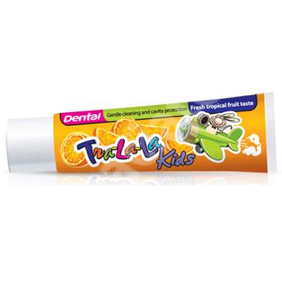 Pasta de dinti pentru copii aroma tropicala Tra-La-La, 50 ml, Dental