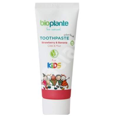 Pasta de dinti pentru copii banane si capsuni, 75 ml, BioPlante