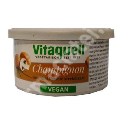 Pate Bio de ciuperci Champignon, 125 g, Vitaquell