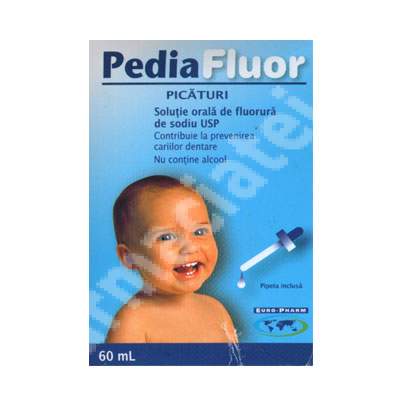 Pediaflour Picaturi pentru prevenirea cariilor dentare PediaFlour, 60 ml, Europharm