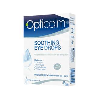 Picaturi calmante Opticalm pentru ochi, 18 doze, Omega Pharma