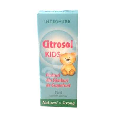 Picaturi din samburi de grapefruit Citrosol Kids, 15 ml, Interherb