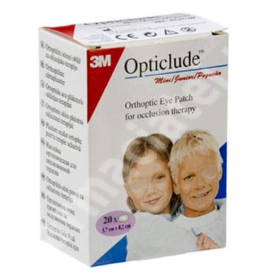 Plasture ocular pentru terapia ocluziva Opticlude, 5.7x8.2 cm, 20 bucati, 3M