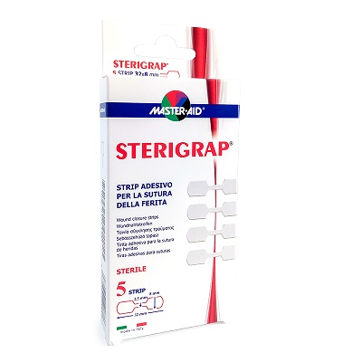 Plasture pentru suturarea ranii Sterigrap Master-Aid, 32x8 mm, 5 buc, Pietrasanta Pharma