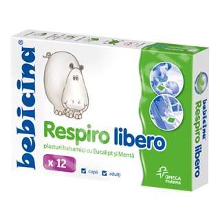 Plasturi Bebicina Respiro Libero, 12 bucati, Omega Pharma
