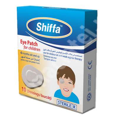 Plasturi oculari pentru copii, 10 bucati, Shiffa